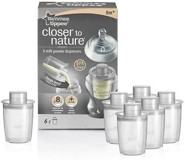Tommee Tippee Closer to Nature Baby Milk Powder Dispensers 6 Pack Brand New
