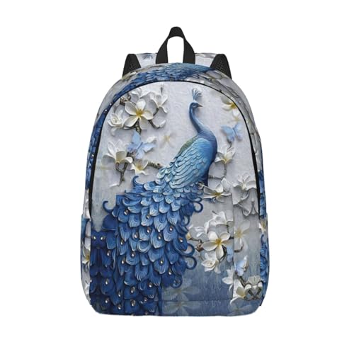 Sac à dos d'infirmière ergonomique imprimé paon pour transporter son ordinateur