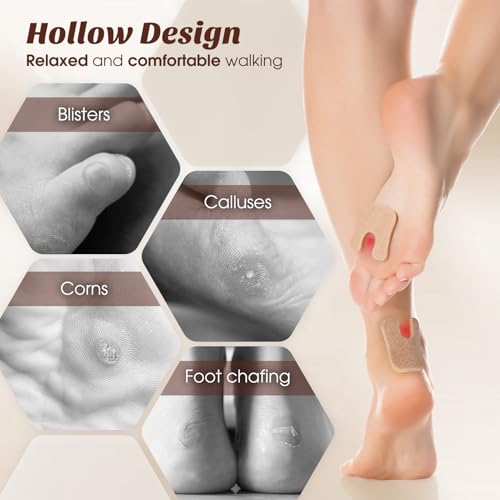 Image of Callus Cushions for Feet 72PCS, U Shape Metatarsal Pads, Soft Felt Adhesive Corn Pads for Bottom of Foot, Heel Protectors for Pain Relief, Portable Callus Pads for Women Men