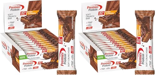 Barritas Premier Protein de chocolate snack saludable para oficina y gimnasio