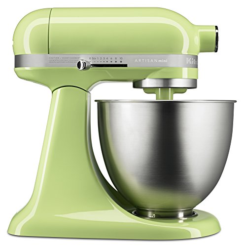 KitchenAid KSM3311XHW Artisan Mini Series Tilt-Head Stand Mixer, Honeydew, 3.5 quart