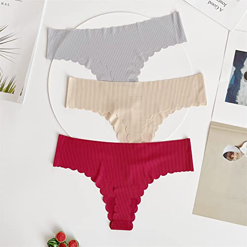 Image of Thongs for Women Seamless Underwear Low Rise Panties Thong