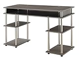 Convenience Concepts Student Desk, Charcoal Gray