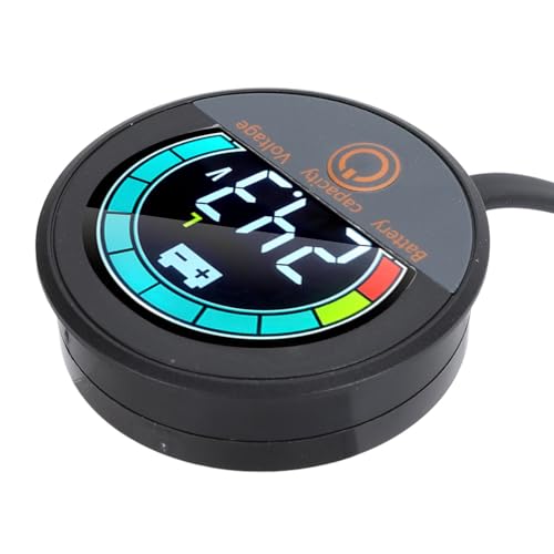 Monitor de voltaje y capacidad de batería DC8-100V con pantalla LCD circular compacta 3