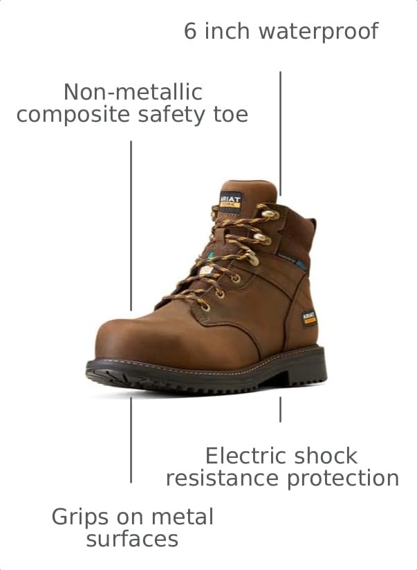 Image of Ariat Men's RigTEK 6 inch CSA Waterproof Composite Toe Work Boot