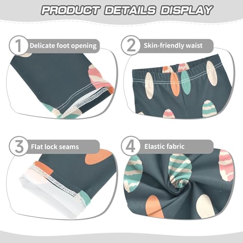 Bolaz Toddler Girls Leggings Printed Yoga Pants Leggings Colorful Eggs for Kids3