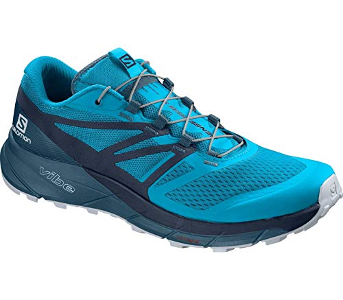 Salomon Men's Sense Ride 2 Trail Running Shoes, Hawaiian Ocean/Navy Blazer/Mallard Blue, 9