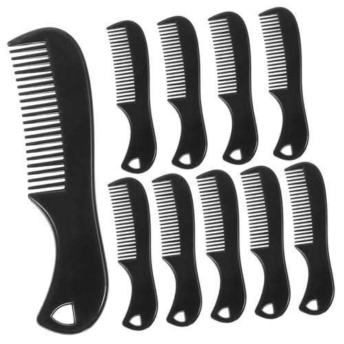FRCOLOR 10pcs Portable Mens Beard Comb Durable Styling Comb for Travel Compact Grooming Accessory Fine Tooth Design for Easy and Smoothing Hair