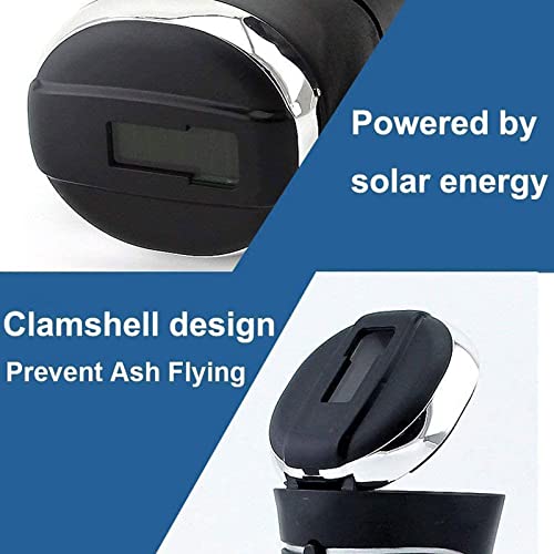 Cenicero auto extinguidor con carga solar y luz LED para uso interior 7