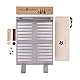 Melia Games Backgammon zum Rollen - Reise-Backgammon aus feinstem Nubuk Echt-Leder mit handgefertigten Holzspielsteinen (Champagne)