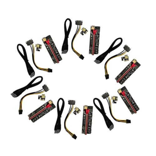 Set de 6 extensores PCI-e para tarjeta gráfica GPU miniatura 1