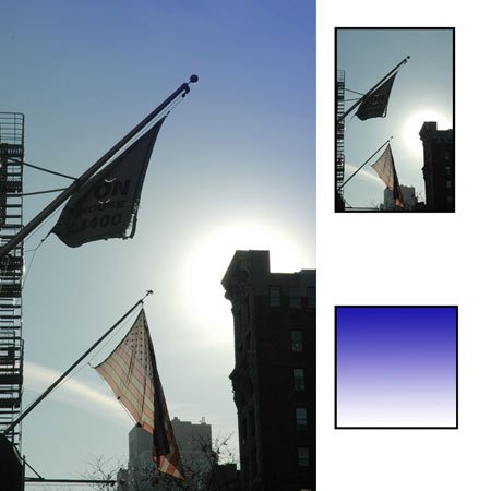 Tiffen 4X4Mm Color Graduated Glass Filter - Blue 4 Mil #TOP30