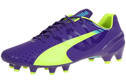 PUMA Evospeed 1.3 FG, Herren Fußballschuhe, Violett (Prism Violet-Fluro Yellow-Scuba Blue 01), 44.5 EU (10 Herren UK)