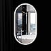 Specchi da parete a LED, Smart Mirror con schermo touch, specchio da bagno, specchio da bagno, ovale, creativo (disappannatore bianco, dimensioni: 50 x 80 cm)