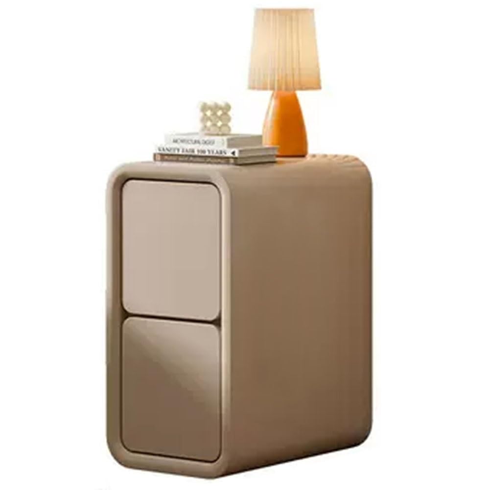 Wąska noc z Ders us Design stolik pomocniczy do pokoju i salonu Bei 30 x 39,9 x 50 cm Slish Sto Solut