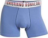 cr7 cristiano ronaldo uomo aderente boxer moda tronco - blue - singolo pacco, m