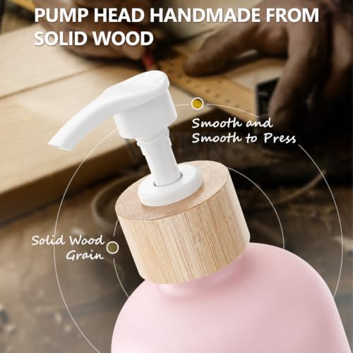 Image of soap Dispenser (Pink Sponge Holder + Pink Bottle)