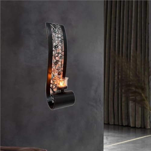 Candelabro de pared negro ideal para bodas y patios 5