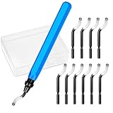 1 PCS Outil D'ébavurage Manuel,Ebavureur Outil D'ébavurage,Burr Remover avec 10 Lames de R...
