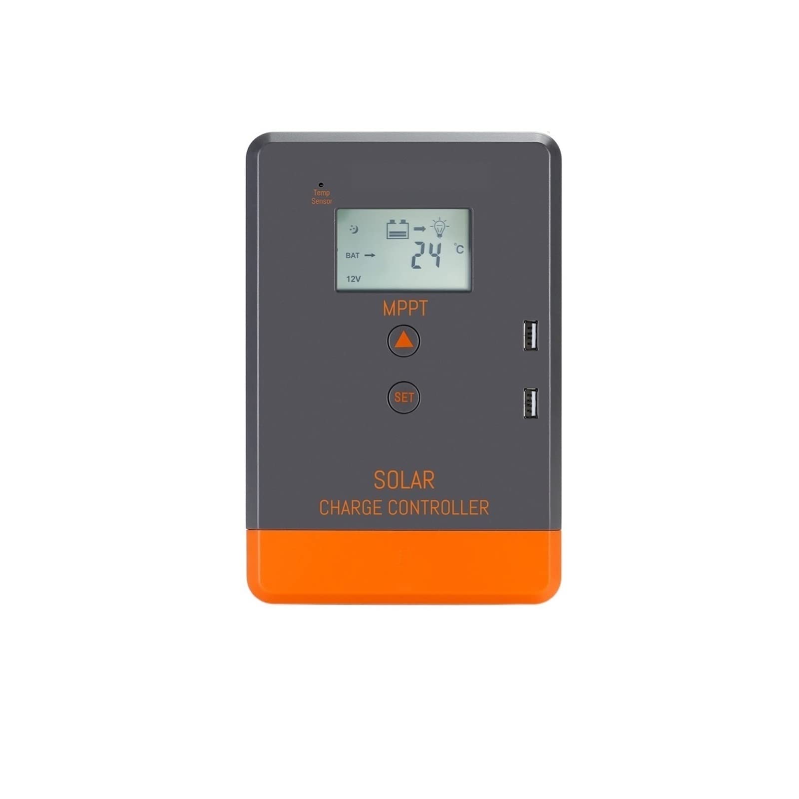 Gqnblvhzupdm 12V 24V Solar Controller, Mppt Solar Charge Controller Auto Battery Regulator 40A 30A 20A Max Pv 100V 75V 50V Lcd Display Dual Usb Charging(Mppt 40A)