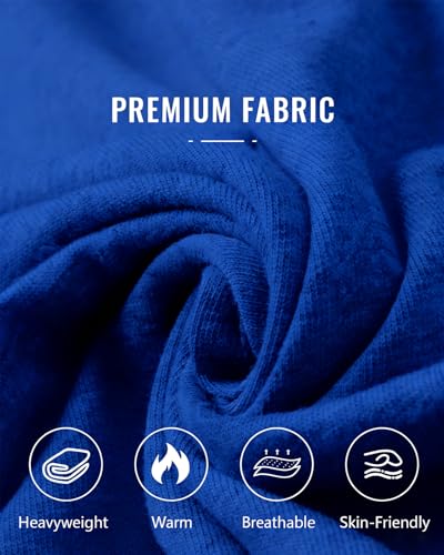 Image of Men's Baggy Sweatpants Wide Leg Fleece Lounge Joggers with Deep Pockets | Soft 65% poly 35% cotton stretch blend, outer drawstring, open bottom, relaxed fit for gym, travel, errands and daily wear