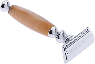 pistro Herramienta de aseo de bigote de doble filo para hombre, color marrón claro