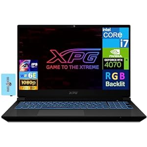 XPG Xenia 15G Gaming Laptop 15.6″ 144Hz IPS FHD Display (Intel i7-14700HX, GeForce RTX 4070 8GB, 32GB DDR5 RAM, 1TB PCIe SSD, RGB Backlit KB, WiFi 6E, RJ-45, Win 11 Home) /w DKZ USB Hub