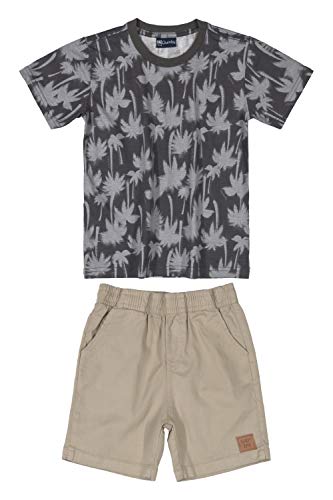 Camiseta Manga Curta e Bermuda, Quimby, Meninos, Abstrato 999, 06