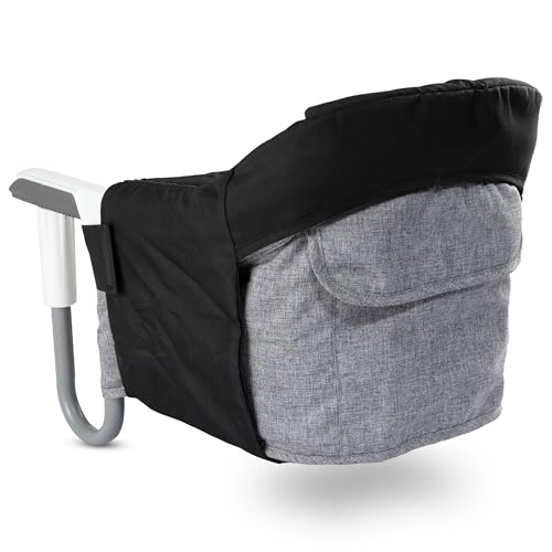 Image of Little One Cover for Inglesina Fast Table Chair – Fits Most Portable Hook on High Chairs, Protects from Spills and Crumbs, Machine Washable (Black)