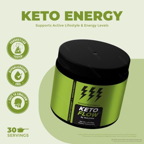 NutraVibe Keto Flow Powder, 2 Pack (60 Servings) — view 3