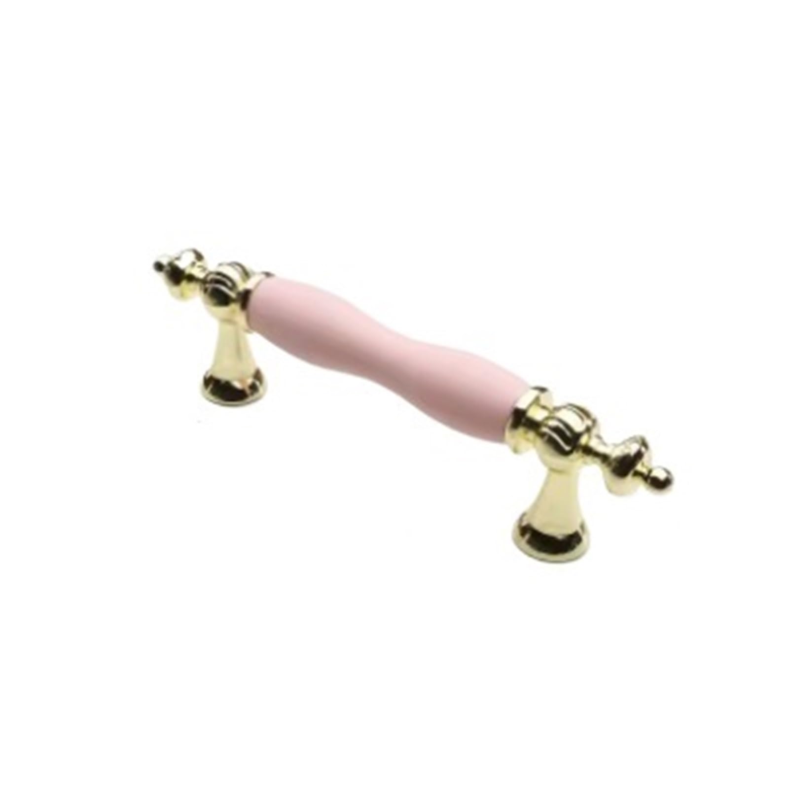 Kifsdlf Pink-C96mm Ceramic Furniture Handle Golden Wardrobe Cabinet Handles Closet Door Knob Dressing Drawer Pull Hardware For Cupboard Wardrobes Furniture(Pink-C96mm)