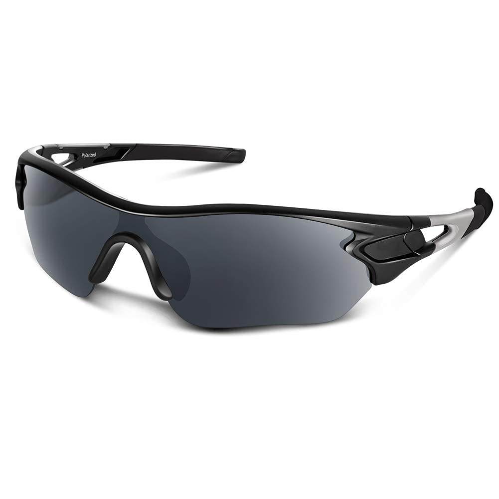 BEACOOL Occhiali da Sole Sportivi Polarizzati Uomo Donna Adolescente Ciclismo Baseball Militare Running Driving Pesca Golf Motocicletta Tac UV400
