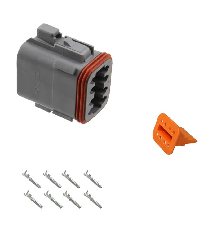 Kit connecteur série DT mâle 8 voies étanche avec broches de connexion pour faisceau