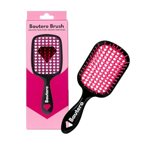 Bautero Detangler Brush for Curly Thick Hair – Pain-Free Detangling for 4C Coily Natural Hair –...