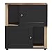 Hipicute Double Cat Litter Box Enclosure, Litter Box Enclosure for 2 Cats, Cat Litter Cabinet Double Room with Scratch Post and Litter Mat, Fit Most of Litter Boxes Black
