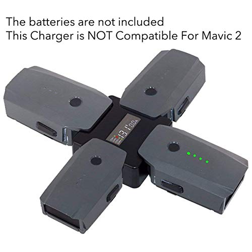 Fstop Labs Accessories for DJI Mavic Pro/Platinum 4 in 1 Rapid Battery Charger Smart Multi Battery Intelligent Charging Hub with Charge Indicator LCD Display - Thumbnail 2
