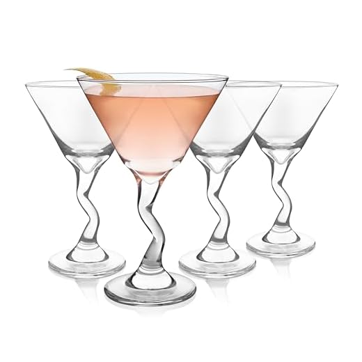 Libbey Z-Stem Martini Glasses, Set of 4