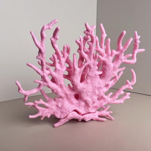 Image of Pink Aquarium Coral Fish Tank Decorations Aquarium Landscape | Realistic coral aquarium decoration, 5.9 inch x 4.7 inch , suitable for fish, works for freshwater /saltwater tanks, easy to clean