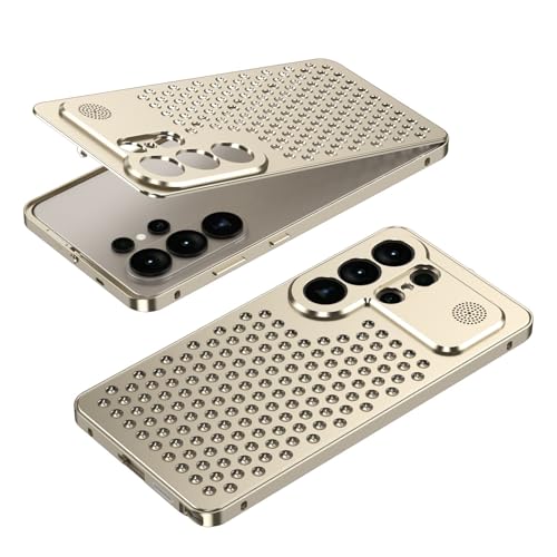 Coque Samsung S26 Ultra cadre métal or et silicone rigide haut de gamme