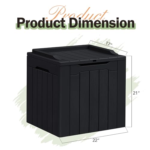 image for Greesum 31 Deck Box for Outside, All Weather Outdoor Storage Boxes for