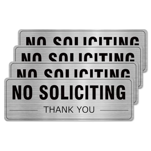 Panneau No Soliciting aluminium anti-UV haute résistance pour extérieur