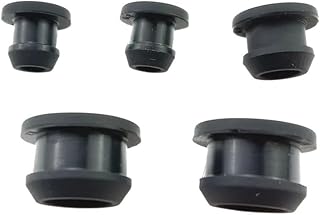 10Pcs Round Rubber Gasket Stopper 2.5-30mm Silicone Seal End CapsFor Alloy Plate Heat Resistance Water Sink Hole Plug Seal Black Transparent Gasket (Color : Black, Size : A 5mm (10pcs))