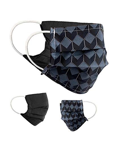 BaF Masque en Tissu 100% Coton Lavable OEKO-TEX 100 Lot de 2 Set Pack double Masque Buccal et Nasal Réutilisable