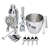 Versátil: se puede utilizar en casa, bares, fiestas, reuniones familiares, bodas, etc. También es un gran regalo para tus familiares o amigos, aquellos que aman las bebidas se merecen este atractivo kit. Ideal como regalo de Navidad, San Valentín, cumpleaños, bodas. Preparación de bebidas, mezcla de vino, decoración del hogar, almacenamiento de herramientas, regalo ideal. ¡Es práctico!