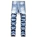 AITITIA Men's Ripped Jeans Taper Skinny Fit Stretch Denim Pants (32, 2000 Blue)
