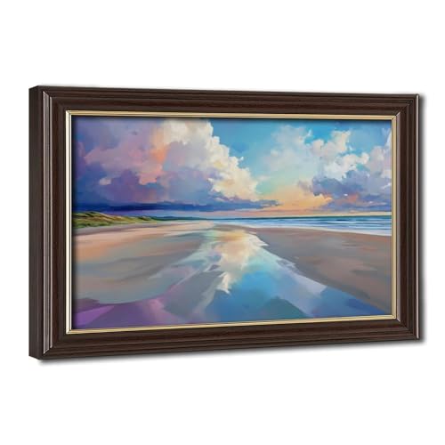 Art de plage d'été coucher de soleil décoration murale salon