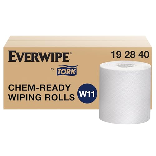 Everwipe by Tork Chem-Ready Wiping Rolls, Make Your Own Wet Wipes, 6 x 180 wipes, 192840 (02-6180)