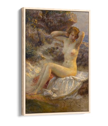 Cadre Vlaho Bukovac The Bather pour embellir un mur vide avec du bois