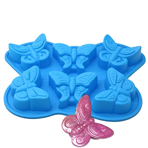 X-Haibei Spring Big Insect Butterfly Soap Making Crayon Melt Cake Ice Cream Silicone Mold Pan 3Oz Per Cell #TOP16