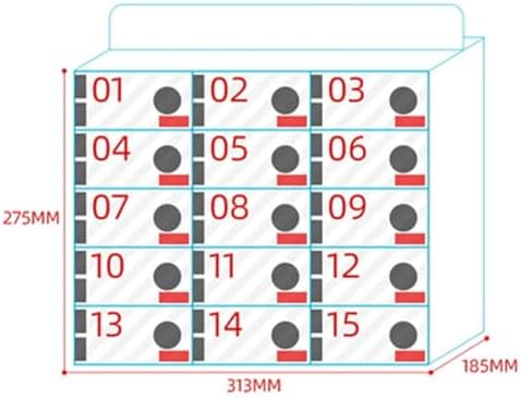 15-Slot Mobile Phone Locker with Keyed Locks - Portable & Wall-Mounted Organizer for Phones, Tablets & Accessories - Secure Storage Solution for Offices & Schools